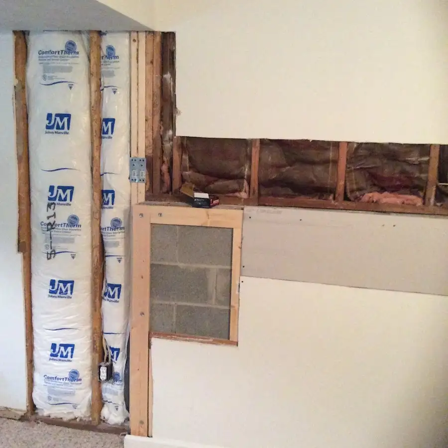 Wall insulation replacement during Contents Cleaning & Restoration in Granby